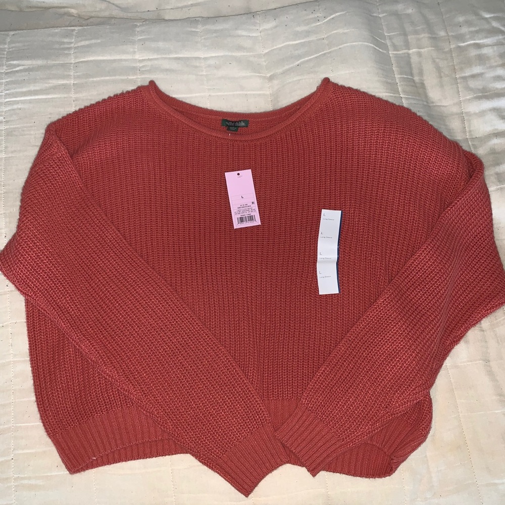 Faded Rose Knit Sweater